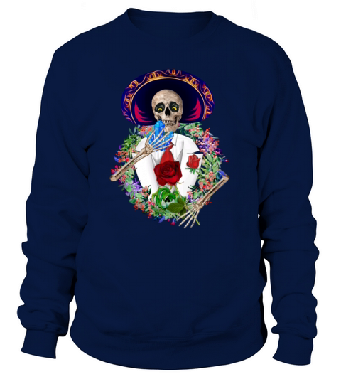 Skeleton With Floral And Crystals Women's Sweatshirt