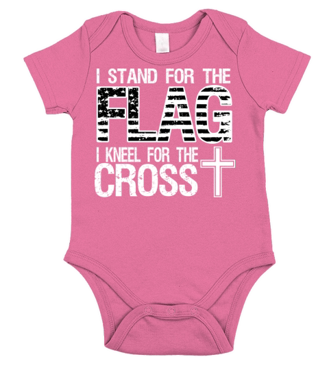 I stand for the flag I kneel for the cross Short Sleeve Baby One-Piece