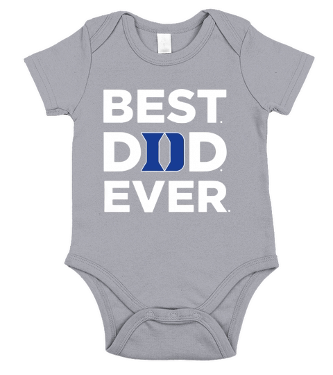 DUKE BLUE DEVILS_Best Dad Ever Short Sleeve Baby One-Piece