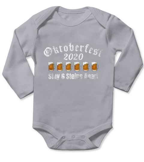 Oktoberfest 2020 6 Stein Apart Beer October Long Sleeve Baby One-Piece