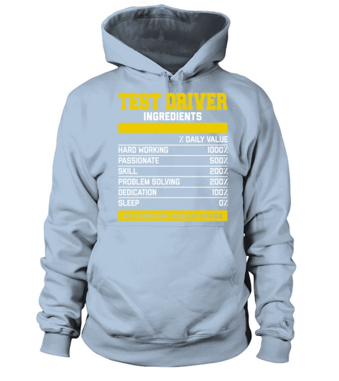 Awesome Test Driver Ingredients Tee Women's Hoodie