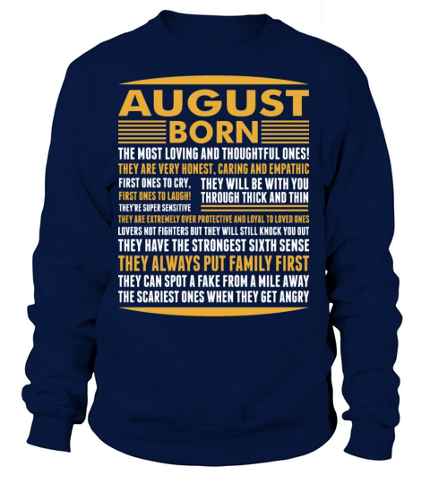 August Born Tshirt Women's Sweatshirt