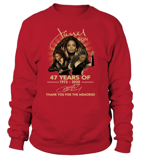 Janet Jackson 47 Years Of 1973 2020 Signature Thank You For The Memories shirt Sweatshirt Unisex