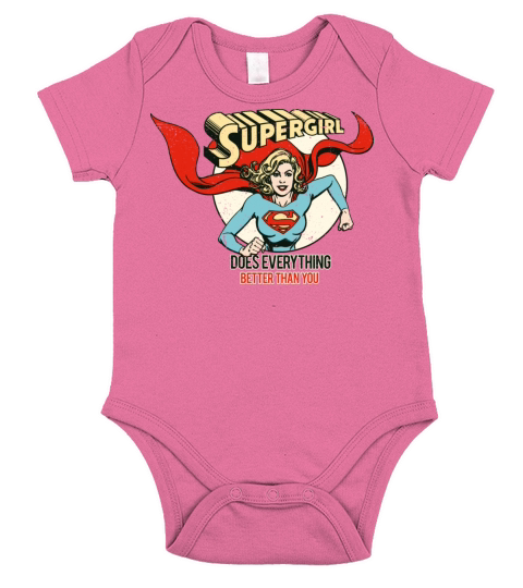 DC Comics Supergirl Better Than You Short Sleeve Baby One-Piece
