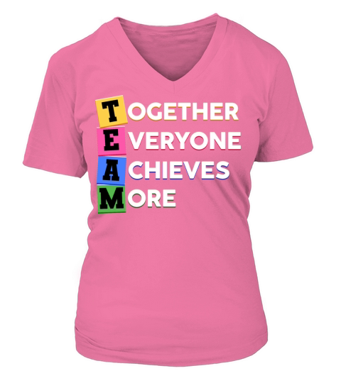 TEAM Together Everyone Achieves More Motivation V-neck T-Shirt Woman