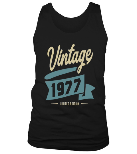 Vintage Since 1977 Birthday Gift Men's Tank Top