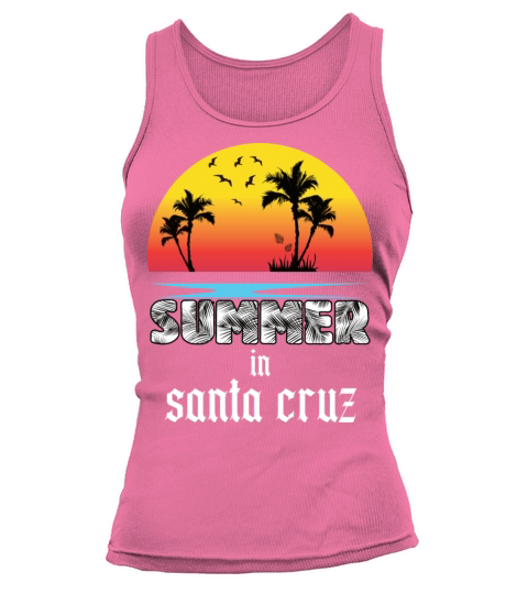 Summer in santa cruz beach holiday palm trees Women's Tank Top