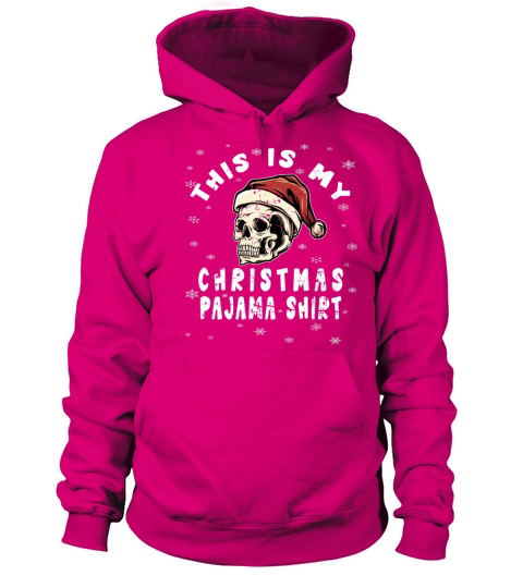 Vintage Santa Skull Hat Christmas Pajama Shirt Women's Hoodie
