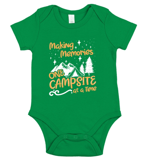 Camper Camping Making Memories One Campsite At A Short Sleeve Baby One-Piece