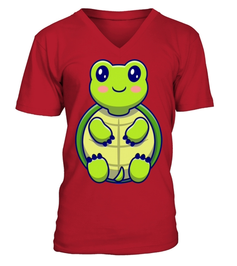 Cute turtle sit Men's V-Neck T-shirt
