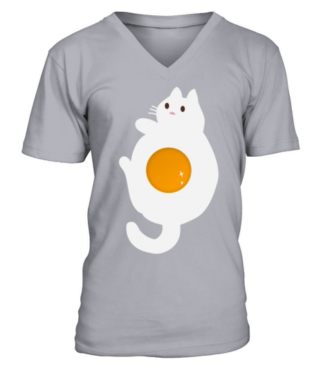 Funny Egg Cat Men's V-Neck T-shirt