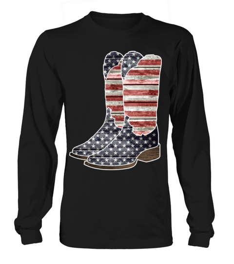 Patriotic Cowboy Boots Women's Long Sleeve