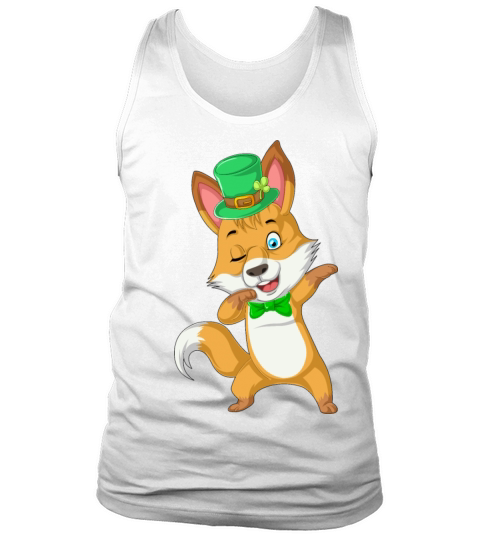 dabbing fox st patricks day Men's Tank Top