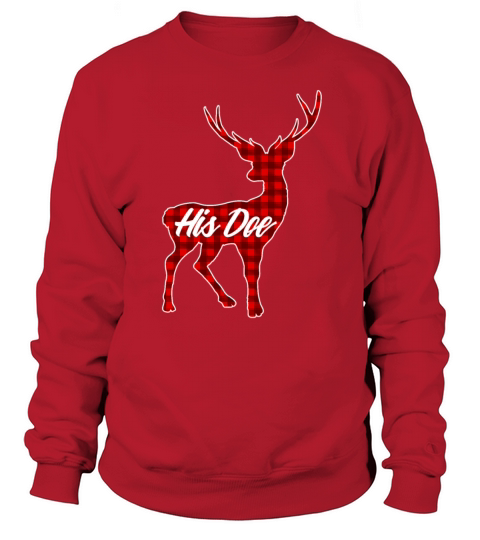 His Doe Couples Vintage Matching Christmas Pajamas Women's Sweatshirt