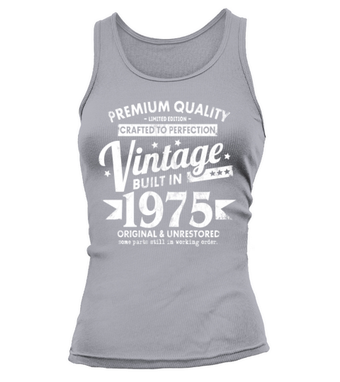 VINTAGE BUILT IN 1975 RETRO 46TH BIRTHDAY GIFT Women's Tank Top