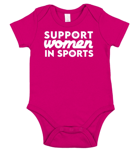 Support Women In Sports Short Sleeve Baby One-Piece