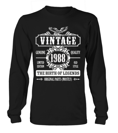 Vintage 1988 The Birth Of Legends Women's Long Sleeve