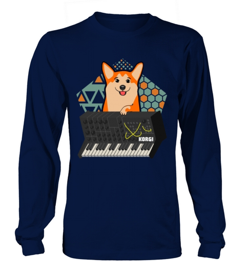 Funny Synthesizer corgi Women's Long Sleeve
