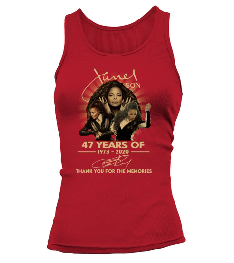 Janet Jackson 47 Years Of 1973 2020 Signature Thank You For The Memories shirt Tank top Woman