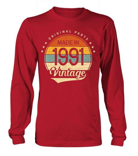 Classic Vintage 1991 Born In 1991 Retro 30th Women's Long Sleeve