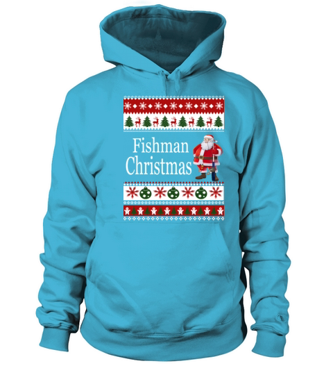 Ugly Christmas sweater for Fisherman Women's Hoodie