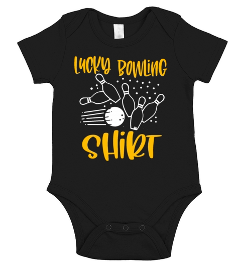 Funny Bowling Team Bowler Strike Gift Idea Short Sleeve Baby One-Piece