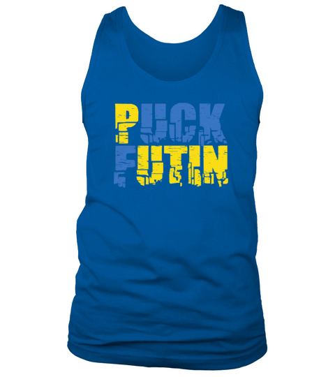 Support Ukraine Funny Puck Futin Flag T-Shirt Tank Top Unisex