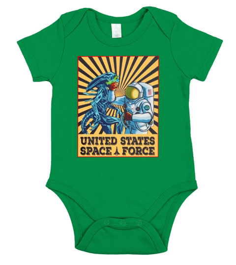Astronaut Punch Alien United States Space Force shirtc Short Sleeve Baby One-Piece
