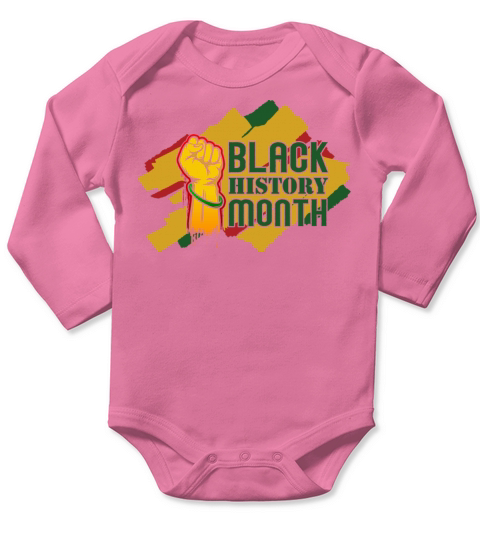 Black History Month Tee For African American Long Sleeve Baby One-Piece
