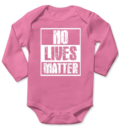 No Lives Matter Halloween T-Shirt Funny Horror Parody Tee Long Sleeve Baby One-Piece