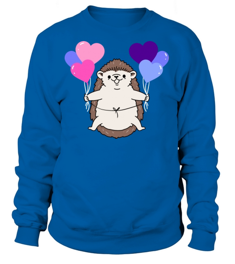 Hedgehog Heart Balloon Omnisexual Pride Women's Sweatshirt