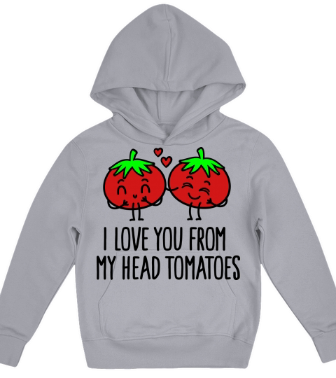 I love you from my head tomatoes Kids Hoodie