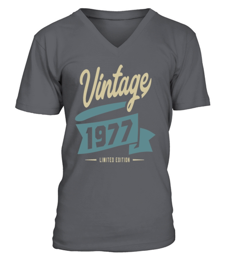 Vintage Since 1977 Birthday Gift Men's V-Neck T-shirt