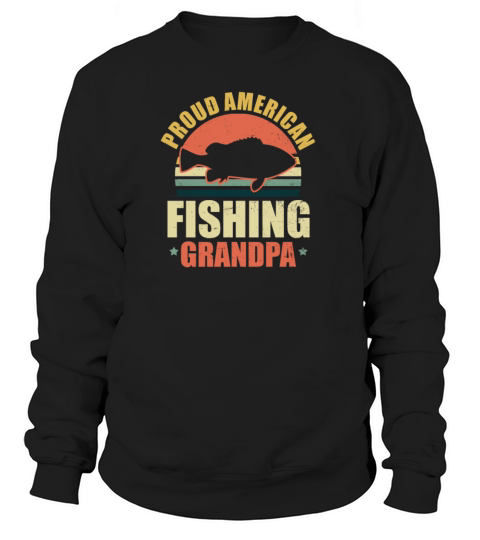Dad Fishing Proud American Grandpa Gift Women's Sweatshirt