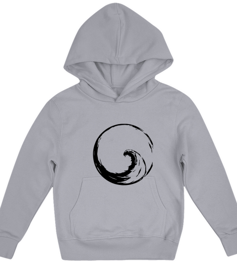 Peace Wave in Enso Circle Kids Hoodie