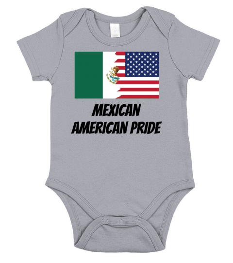 Mexican American Pride Short Sleeve Baby One-Piece