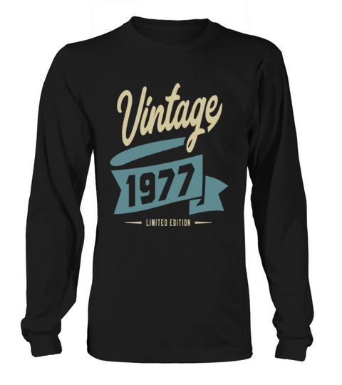 Vintage Since 1977 Birthday Gift Women's Long Sleeve