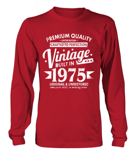 VINTAGE BUILT IN 1975 RETRO 46TH BIRTHDAY GIFT Men's Long Sleeve