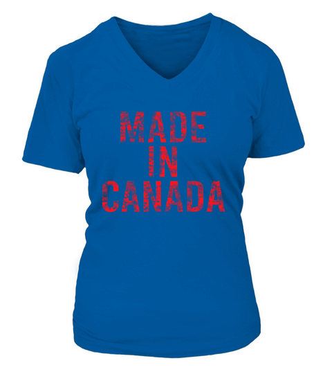 Canada flag vintage Women's V-Neck T-shirt