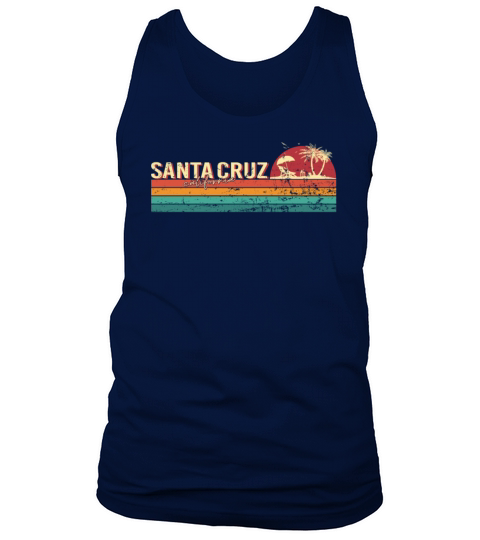 Santa Cruz California City ECG 70s 80s Vintage Men's Tank Top