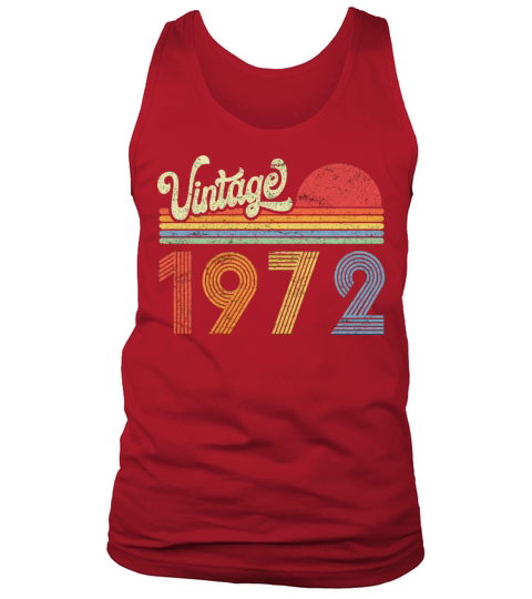 1972 Birthday Gift Vintage Born Made 1972 Retro Su Men's Tank Top