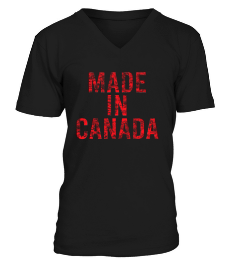 Canada flag vintage Men's V-Neck T-shirt
