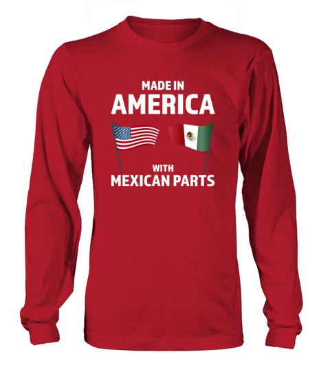 American with mexican Parts mexican ancestry flag Women's Long Sleeve