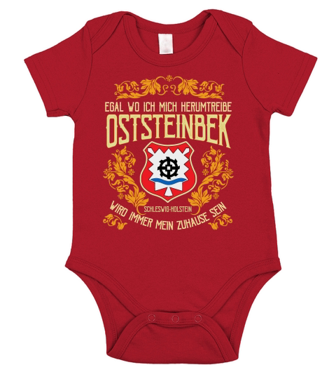 OSTSTEINBEK EGAL WO ICH MICH HERUMTREIBE Short Sleeve Baby One-Piece
