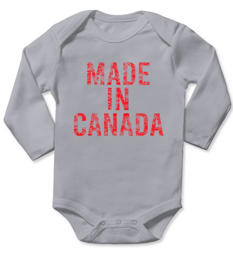 Canada flag vintage Long Sleeve Baby One-Piece