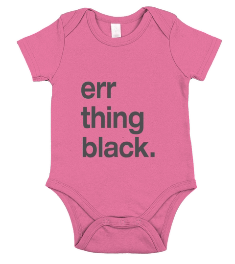 Err Thing Black Short Sleeve Baby One-Piece