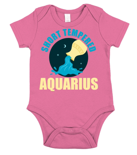 Aquarius Short Tempered Short Sleeve Baby One-Piece