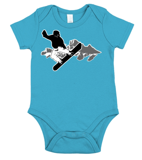 Snowboarding Short Sleeve Baby One-Piece