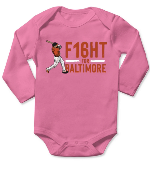 Trey Mancini F16ht For Baltimore Long Sleeve Baby One-Piece