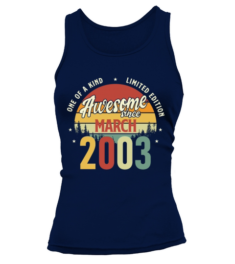 Beautiful Retro Vintage Awesome since March 2003 Women's Tank Top